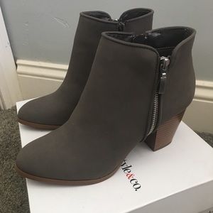 NWB Grey Style & Co Ankle faux suede boots. Sz 7